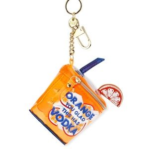 Neiman Marcus Orange You Glad Keychain Coin Purse
